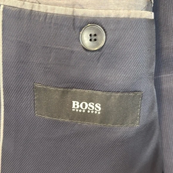 Hugo Boss Classic Navy Blue Thin Stripes Suit Men's Blazer/Pants 48L